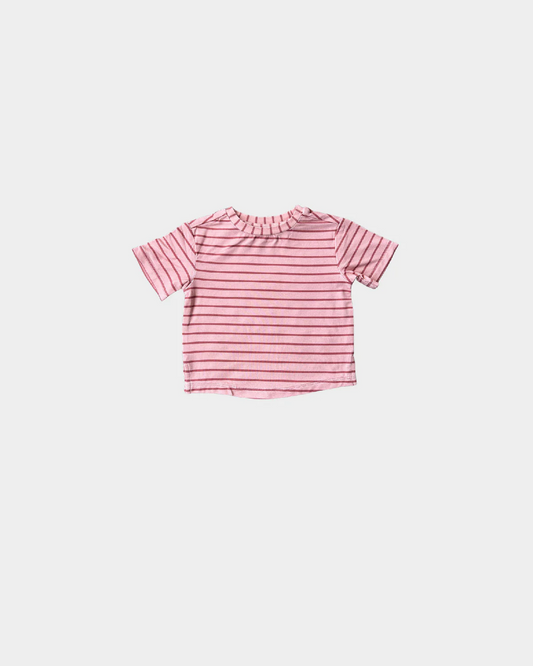 Boxy Tee Strawberry Stripe