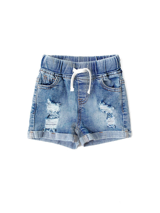 Distressed Denim Shorts