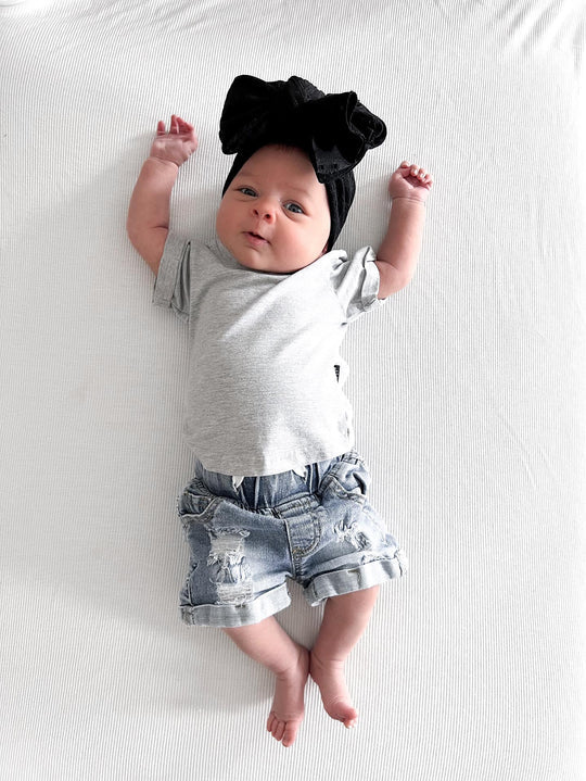 Distressed Denim Shorts