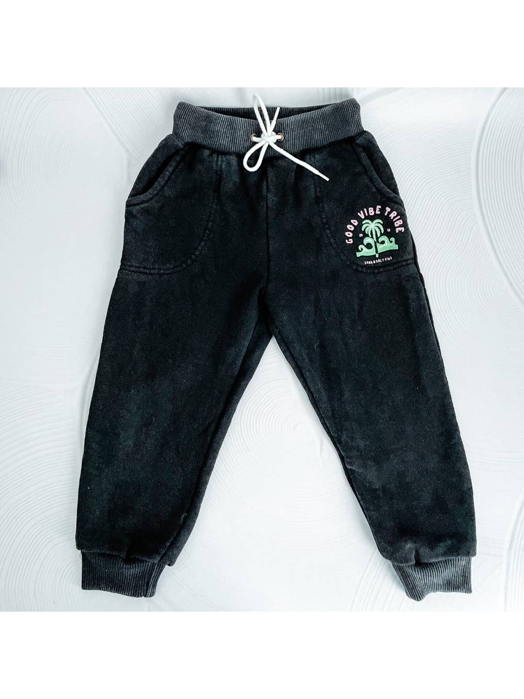 Good Vibe Tribe Acid Wash Trackpants