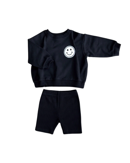Biker Shorts Set- Black