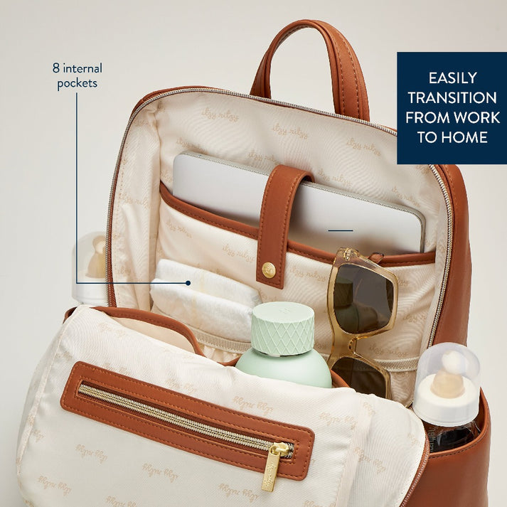 Diaper Bag Backpack Eras - Cognac