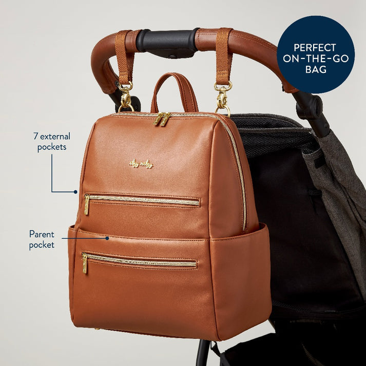 Diaper Bag Backpack Eras - Cognac