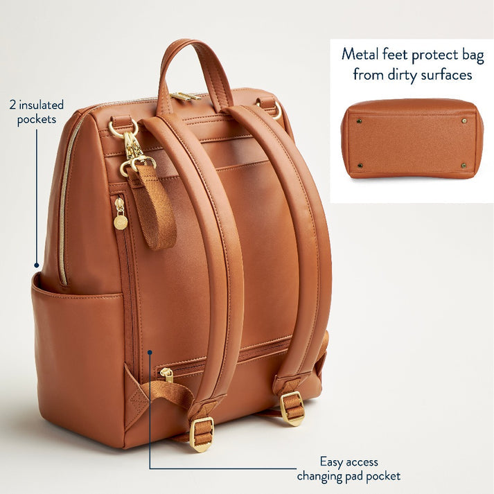 Diaper Bag Backpack Eras - Cognac