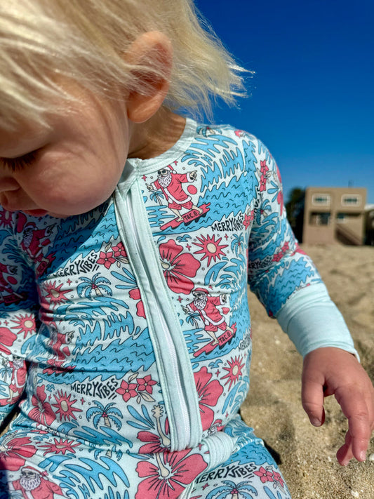 Merry Vibes Bamboo Romper Pajama
