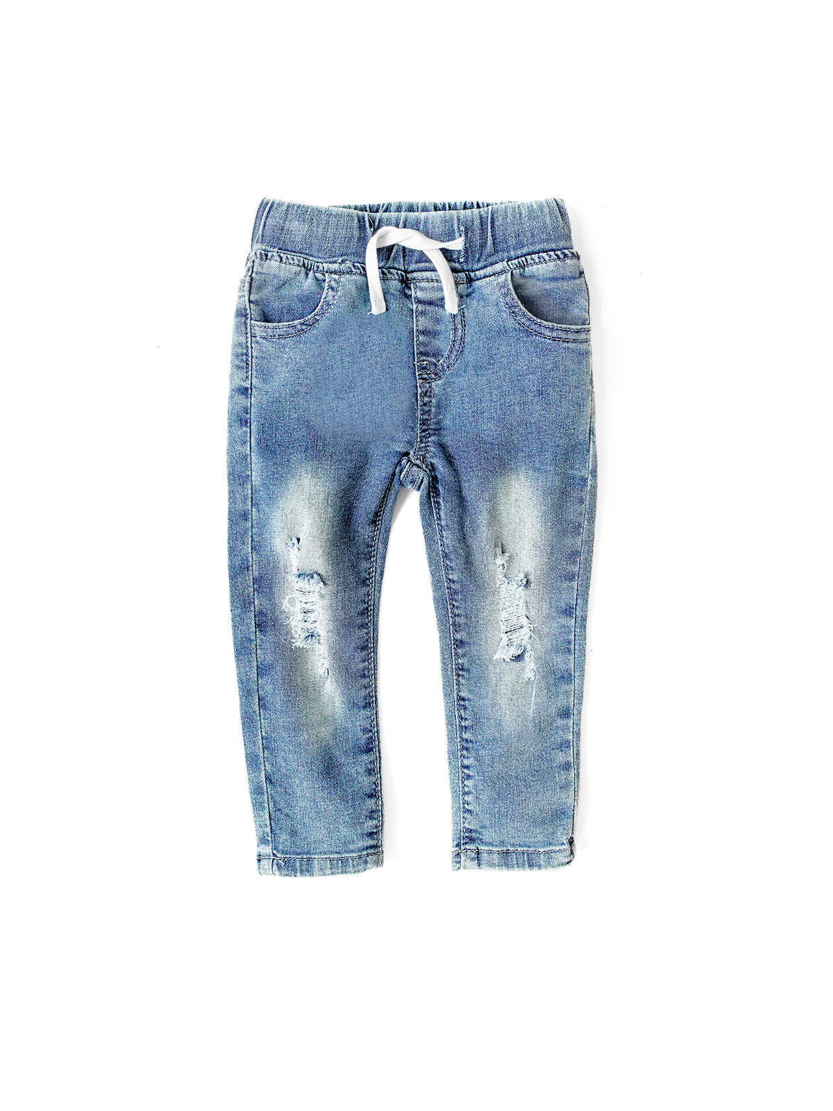 Light Wash Distressed Denim Jean