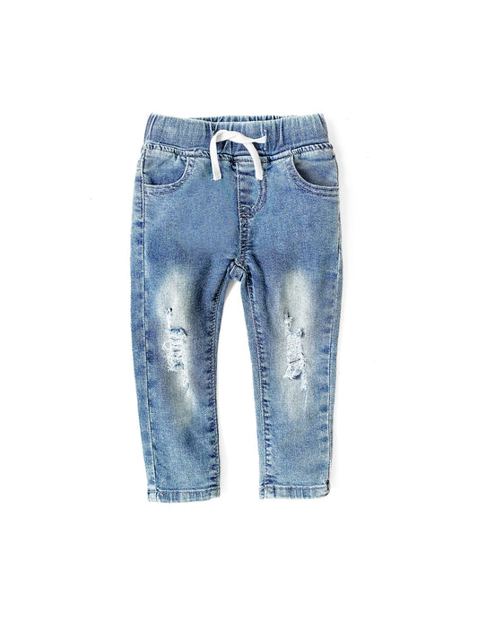 Light Wash Distressed Denim Jean