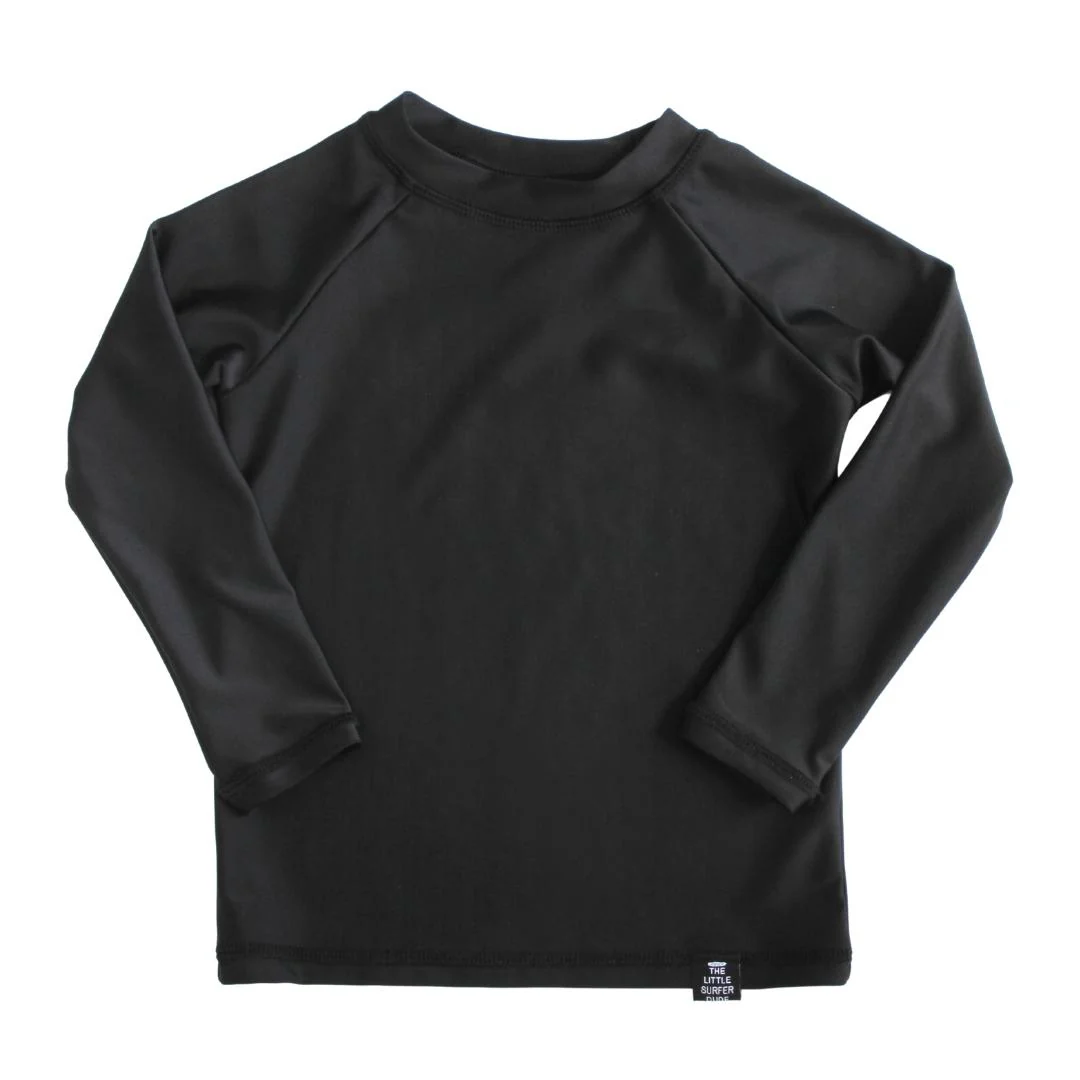 Little Surfer Dude Rashguard - Black