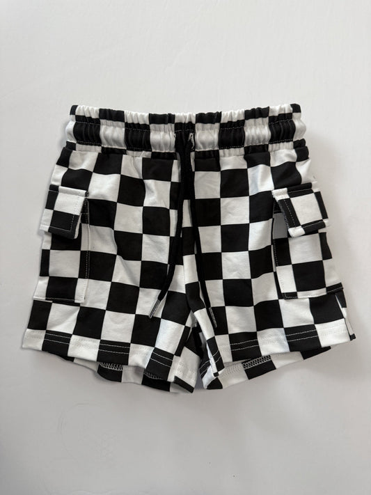 Checkered Cargo Shorts