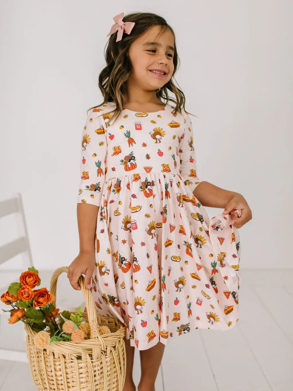 Emile Thanksgiving Twirl Dress