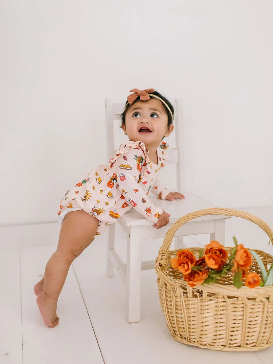 Leah Thanksgiving Romper