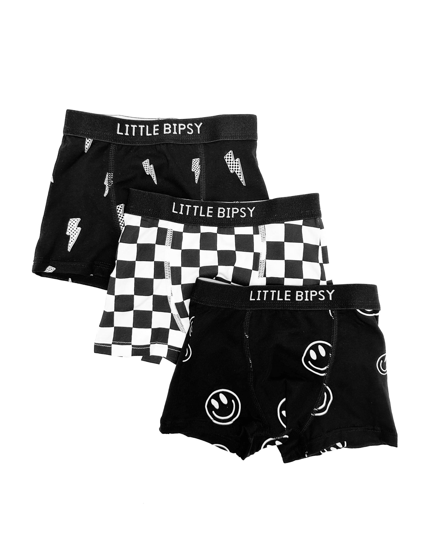 Boxer Brief 3-Pack - Smiley,Checkered,Lightening Bolt