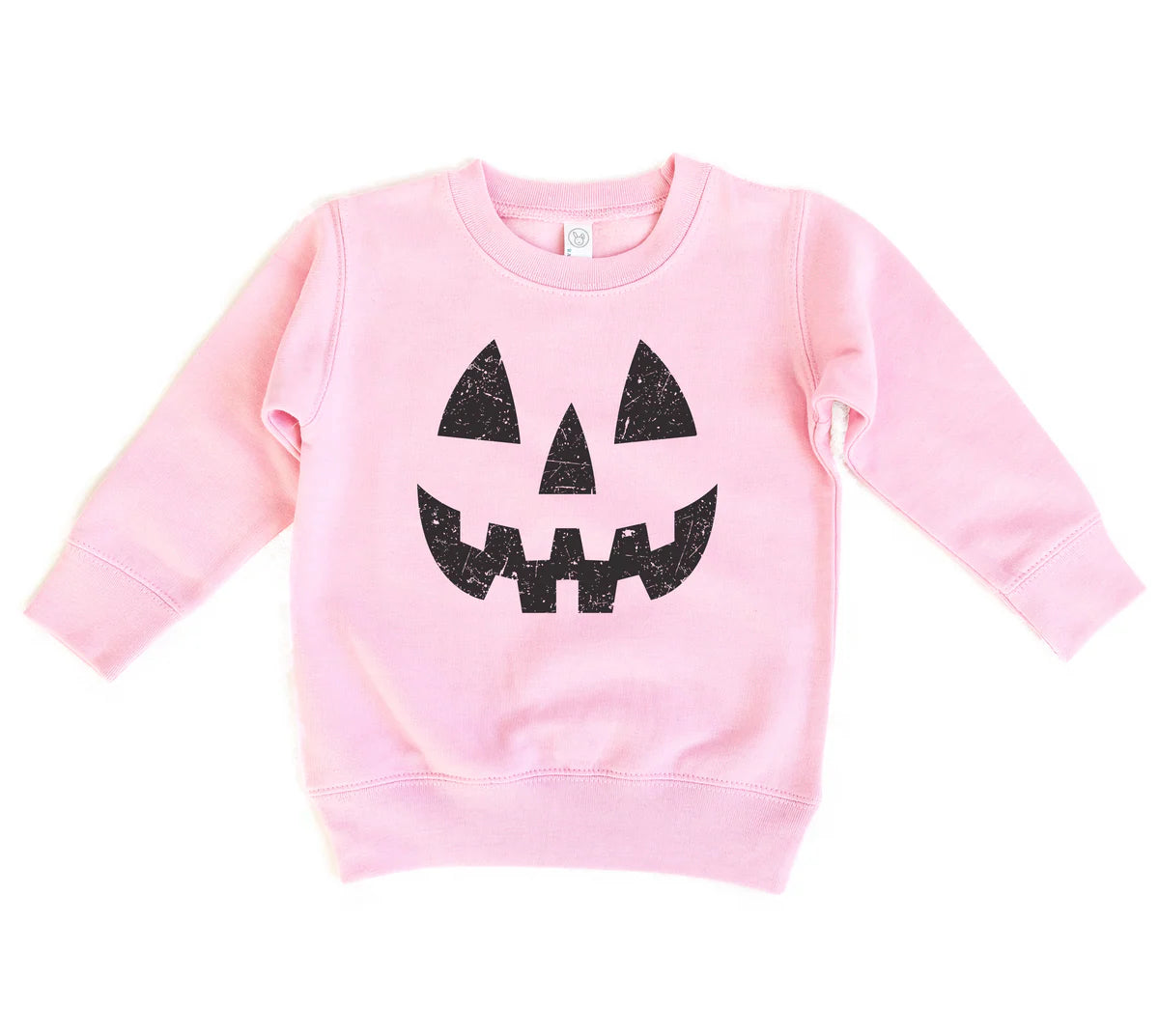 Pumpkin Smiley Crewneck - Pink