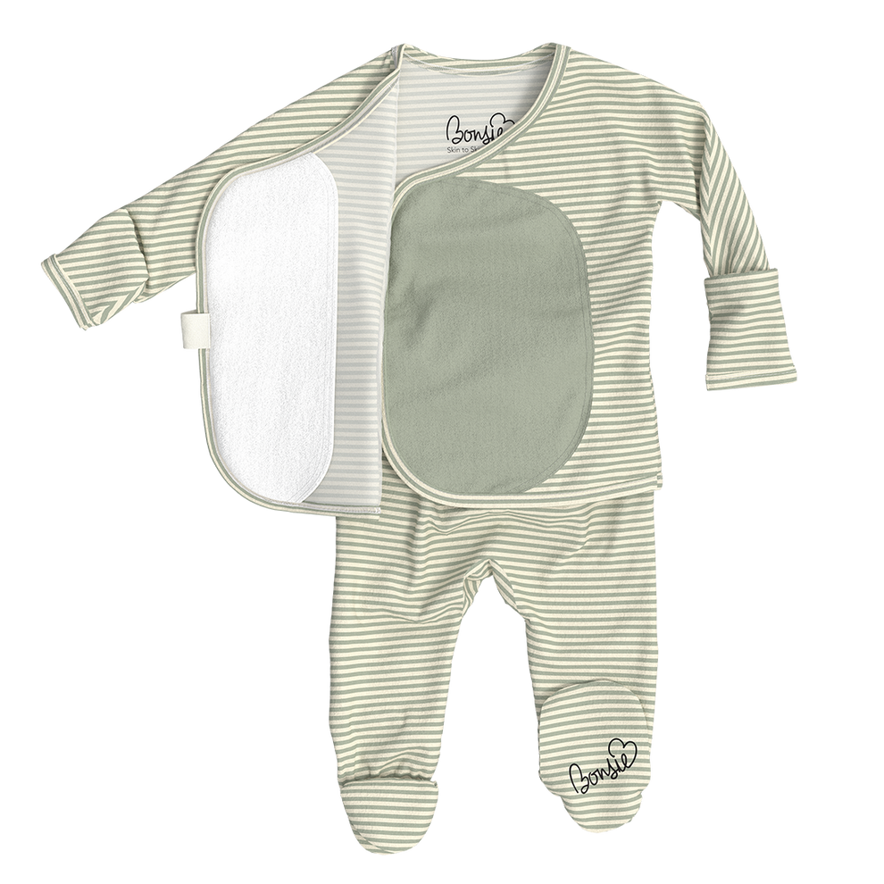 Skin-to-Skin Footie- Mint Twist