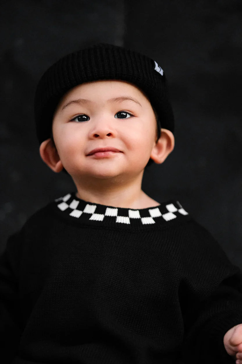 Checkered Collar Sweater