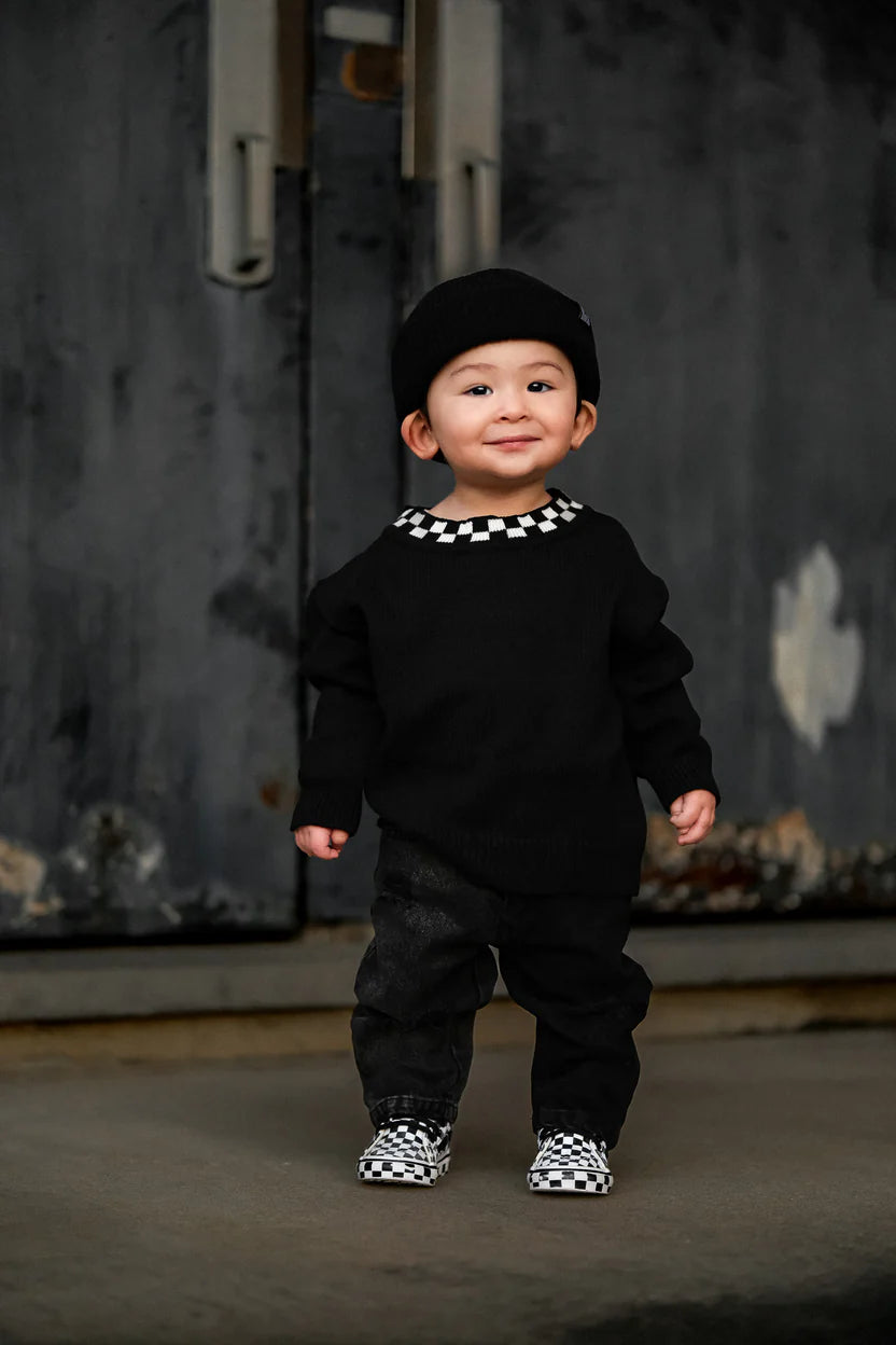 Checkered Collar Sweater