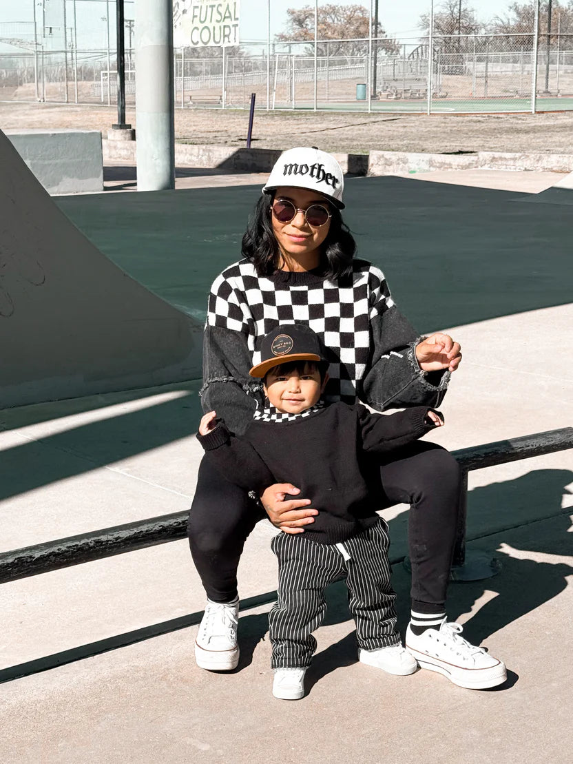 Checkered Collar Sweater