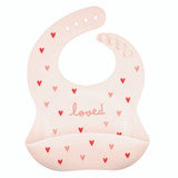 Valentines Day Heart Silicone Bib