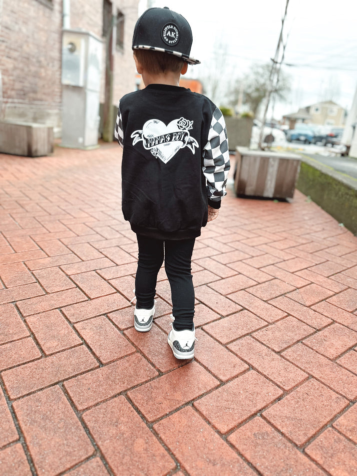 Mama’s Boy Checker Crewneck