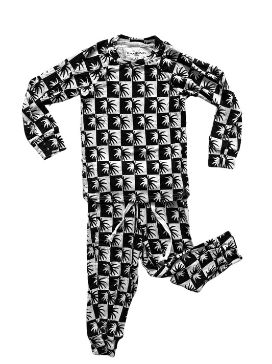 Checkered Palm Two-Piece Bamboo Set
