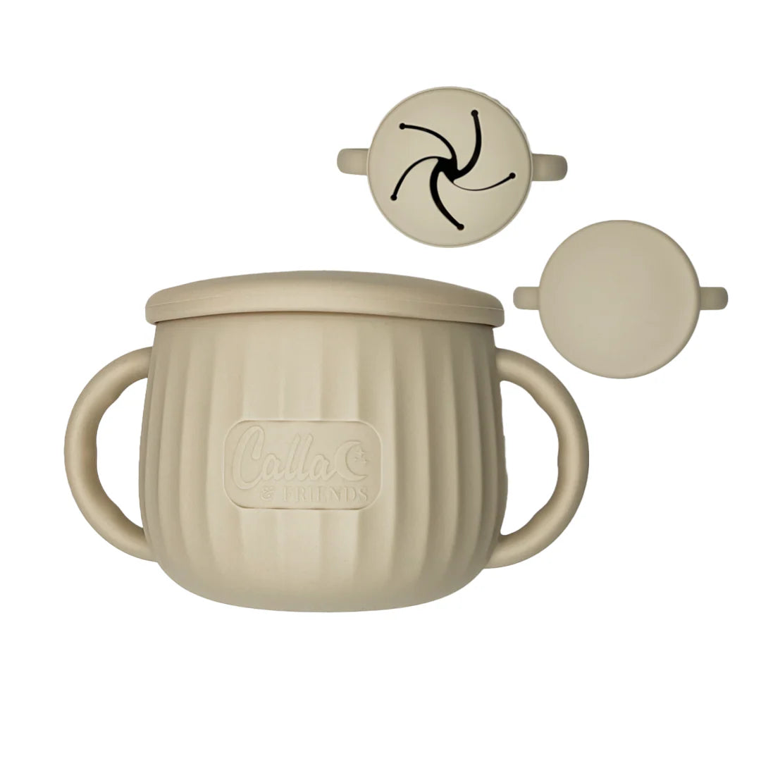 The Miller Snack Cup - Silicone Snack Cup with Handles and Lid
