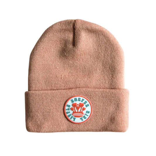 Little Surfer Girl Beanie - Pink
