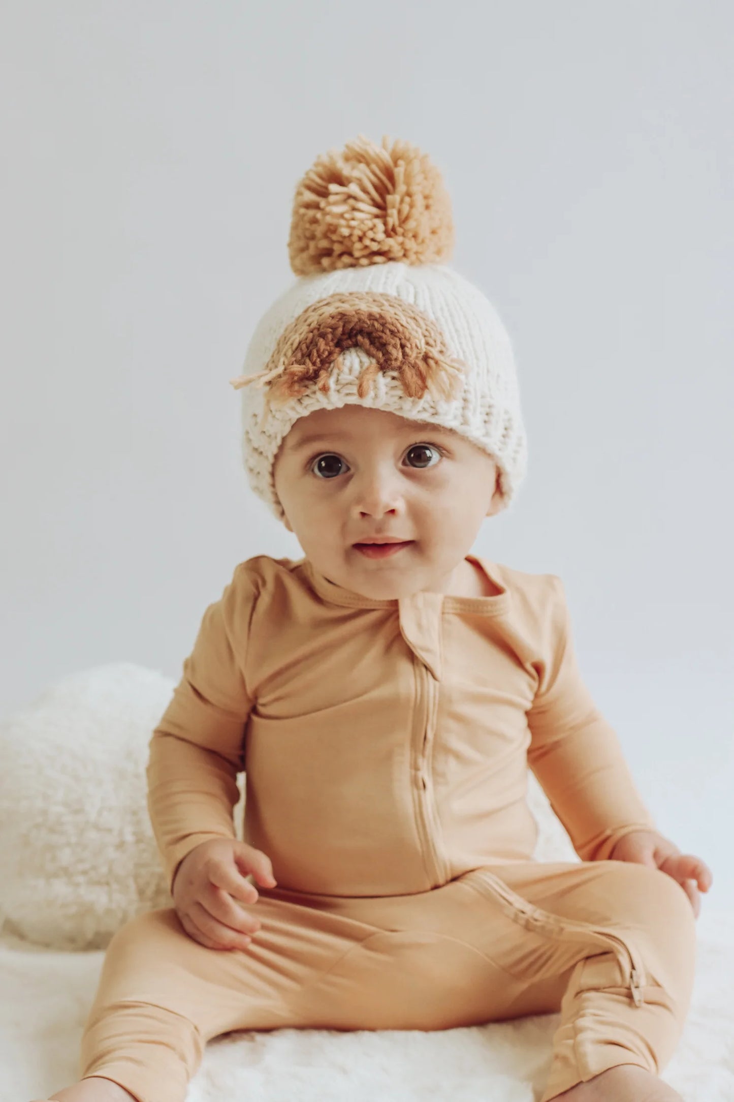 Bamboo Zipper Onesie - Cozy Tan