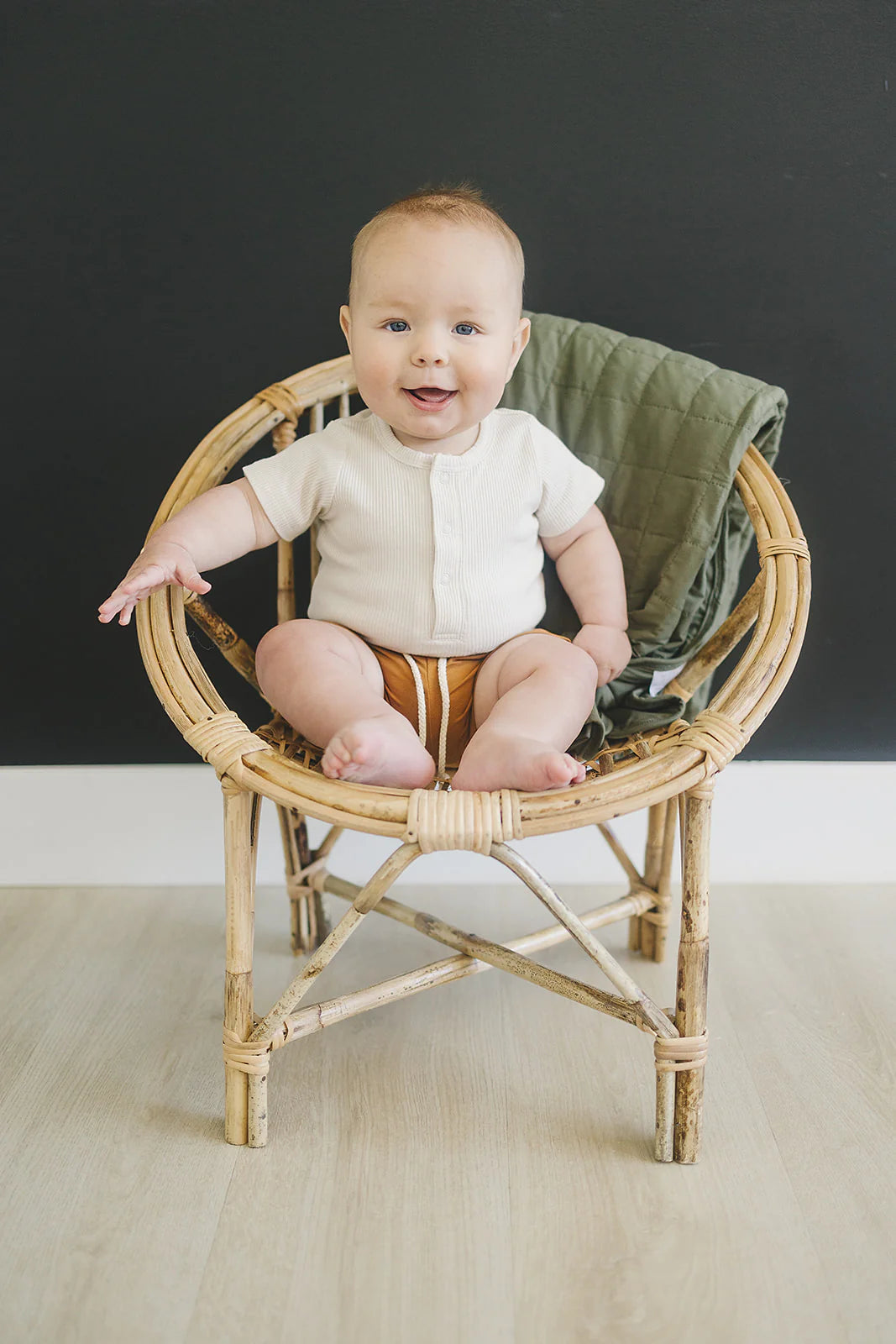 Organic Cotton Ribbed Snap Bodysuit