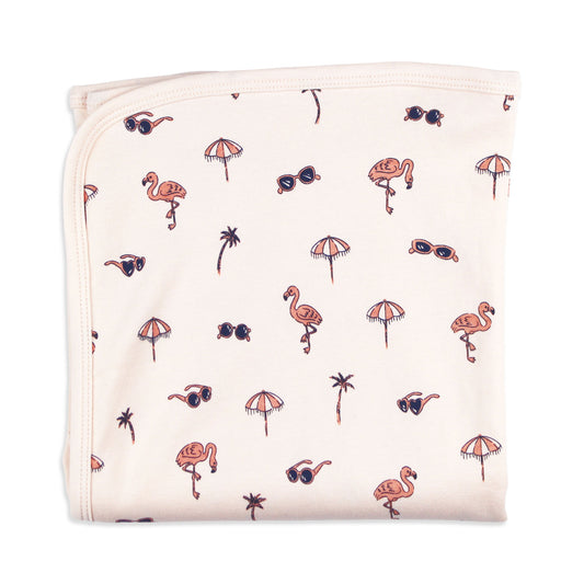 Tropic-Pals Flamingo Organic Blanket