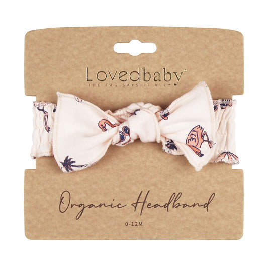 Tropic-Pals Flamingo Organic Smocked Headband