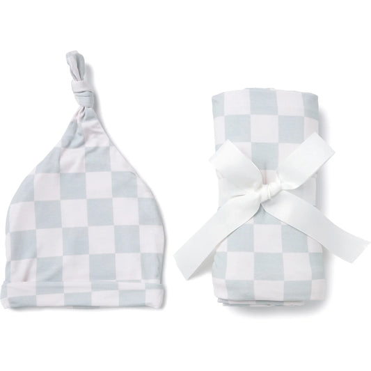 Swaddle Set - Ocean Checker