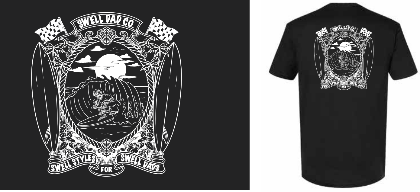 Ride The Wave Together Swell Dad Co Tee