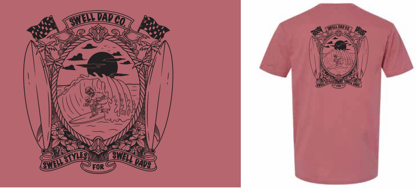 Ride The Wave Together Swell Dad Co Tee