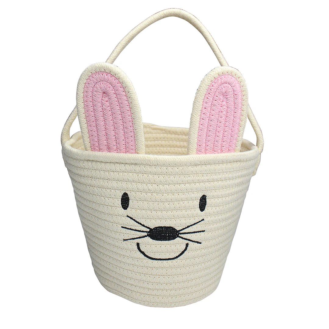 Cream Bunny Easter Basket
