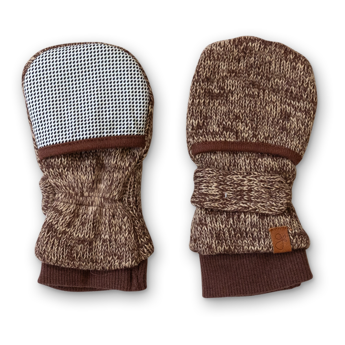 Stay On Baby Mitts - Bark Knit