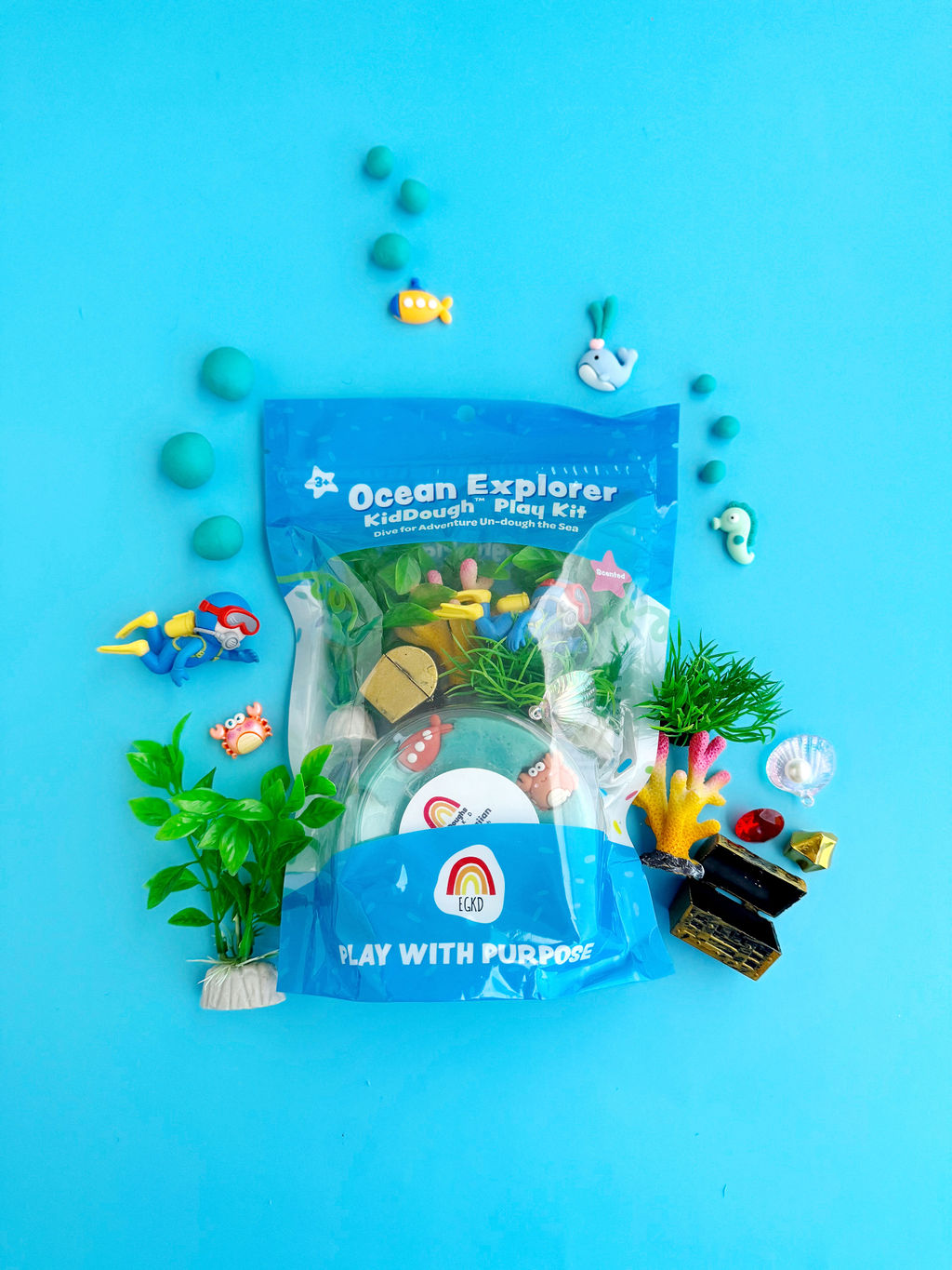 Ocean Explorer (Blue Hawaiian) Kiddough Play Kit