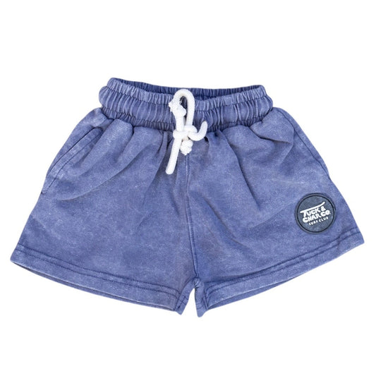 Shore Break Blue Acid Wash Shorts