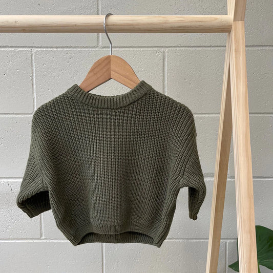 Oversized Knit Sweater - Cypress