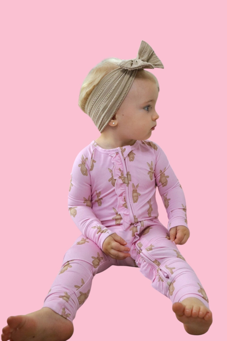 Blushin' Bunnies Dream Ruffle PJ Romper