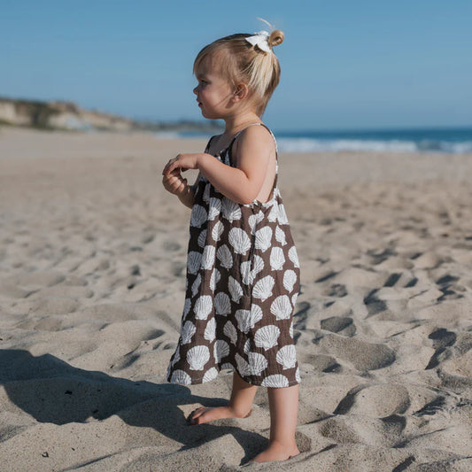 Child Muslin Sleeveless Dress | Seashells