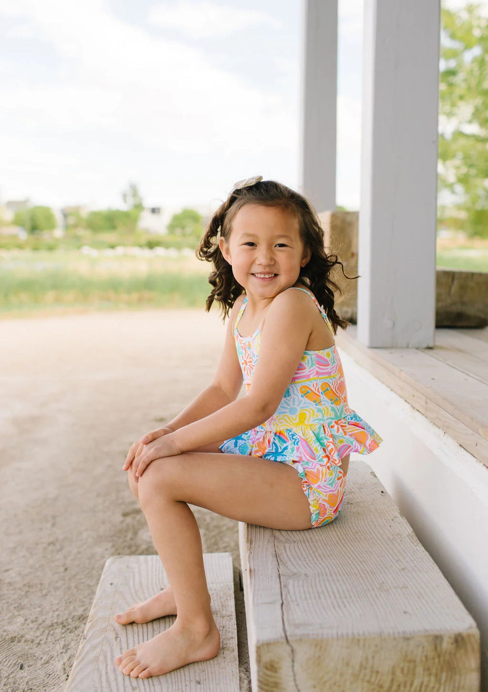 Emma Tankini Swim Set in Beach Scenes | Girls Swim | Upf 50