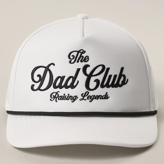 The Dad Club Embroidered Trucker Hat - White