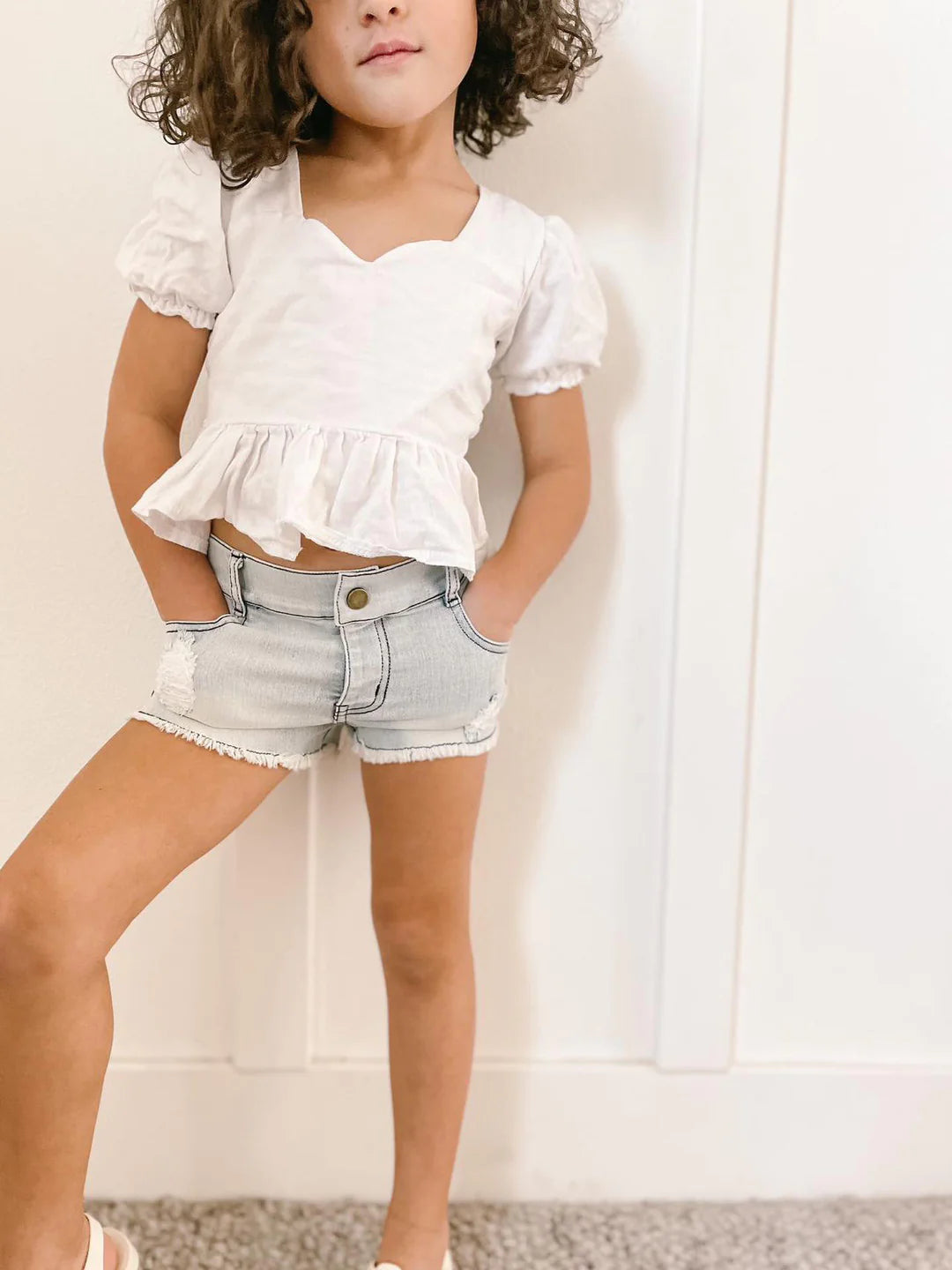 SALE - Slate Grey Denim Shorts