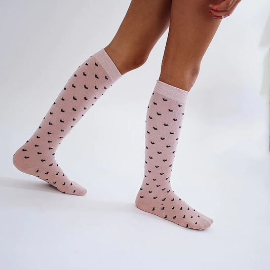 Hearts All Over Knee High Socks