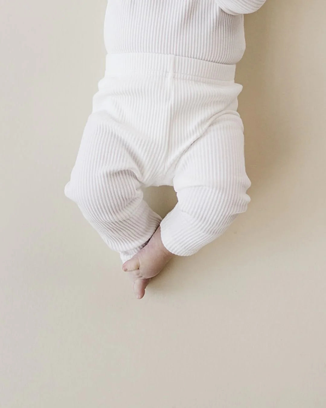 Ribbed Leggings - White